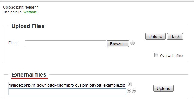 upload external files